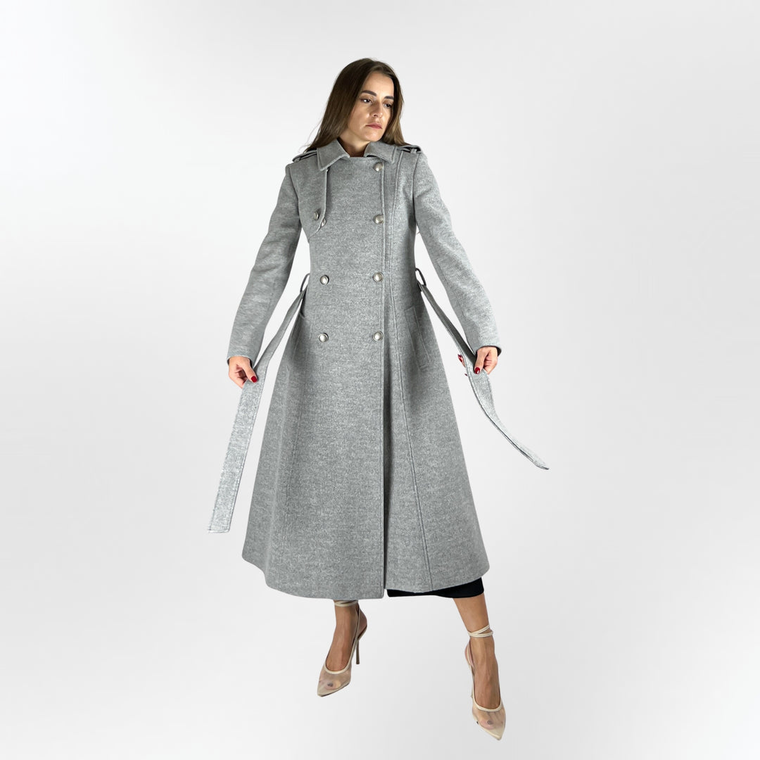 Long Belted Trench Coat