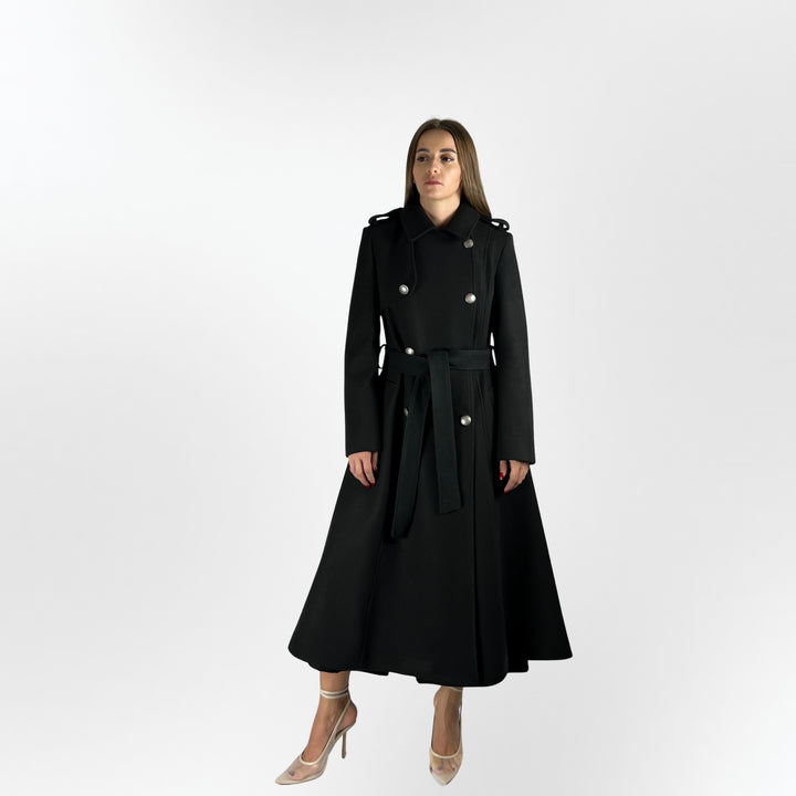 Long Belted Trench Coat