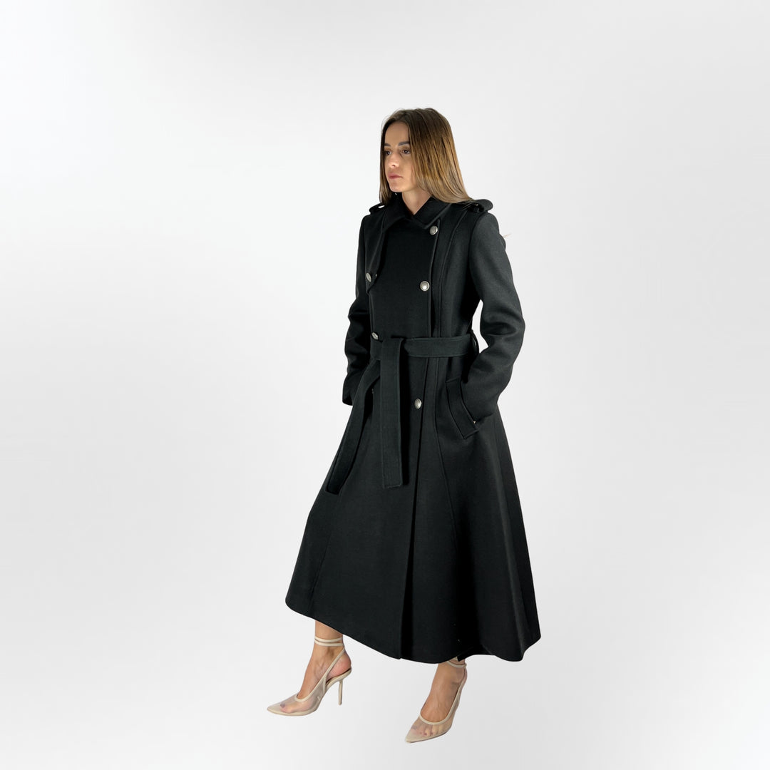 Long Belted Trench Coat