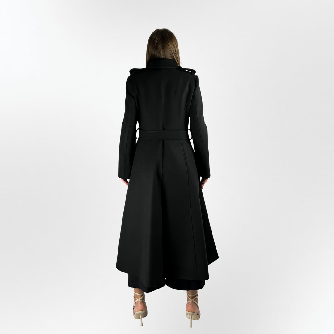 Long Belted Trench Coat
