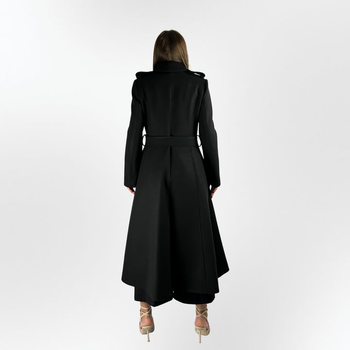 Long Belted Trench Coat