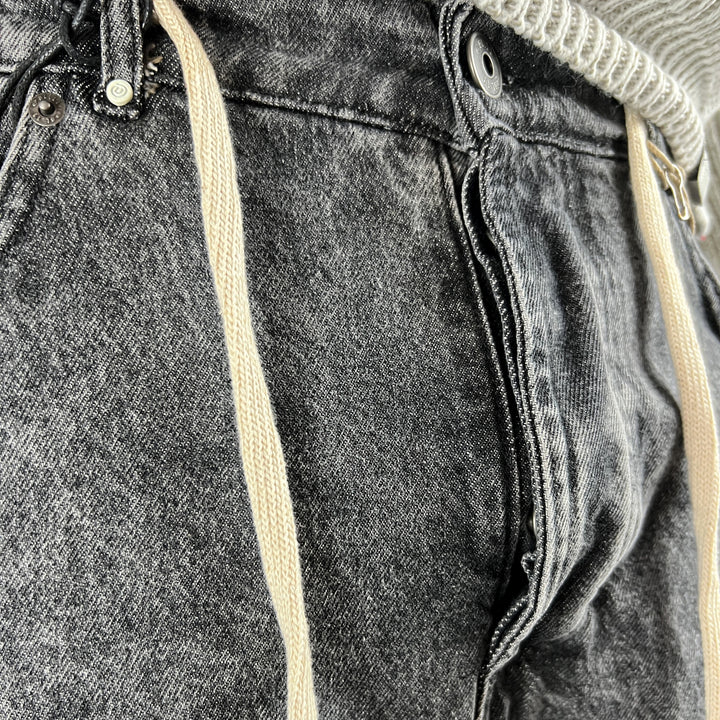 Black Drawstring Jeans