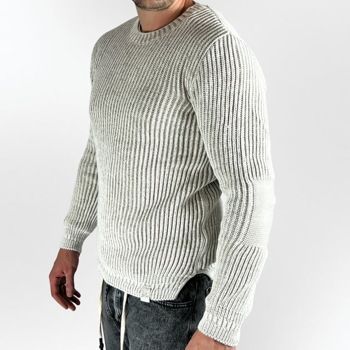 Rib Knit Crew Neck Sweater