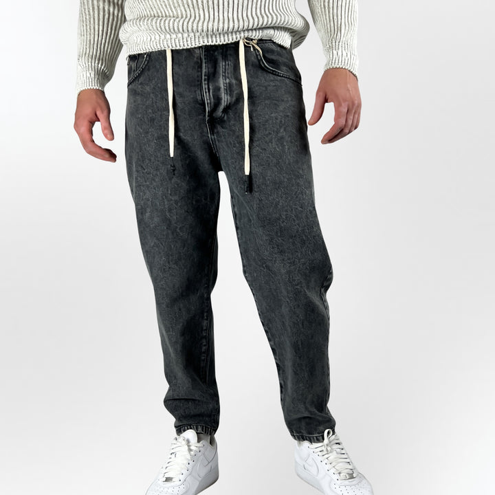 Black Drawstring Jeans