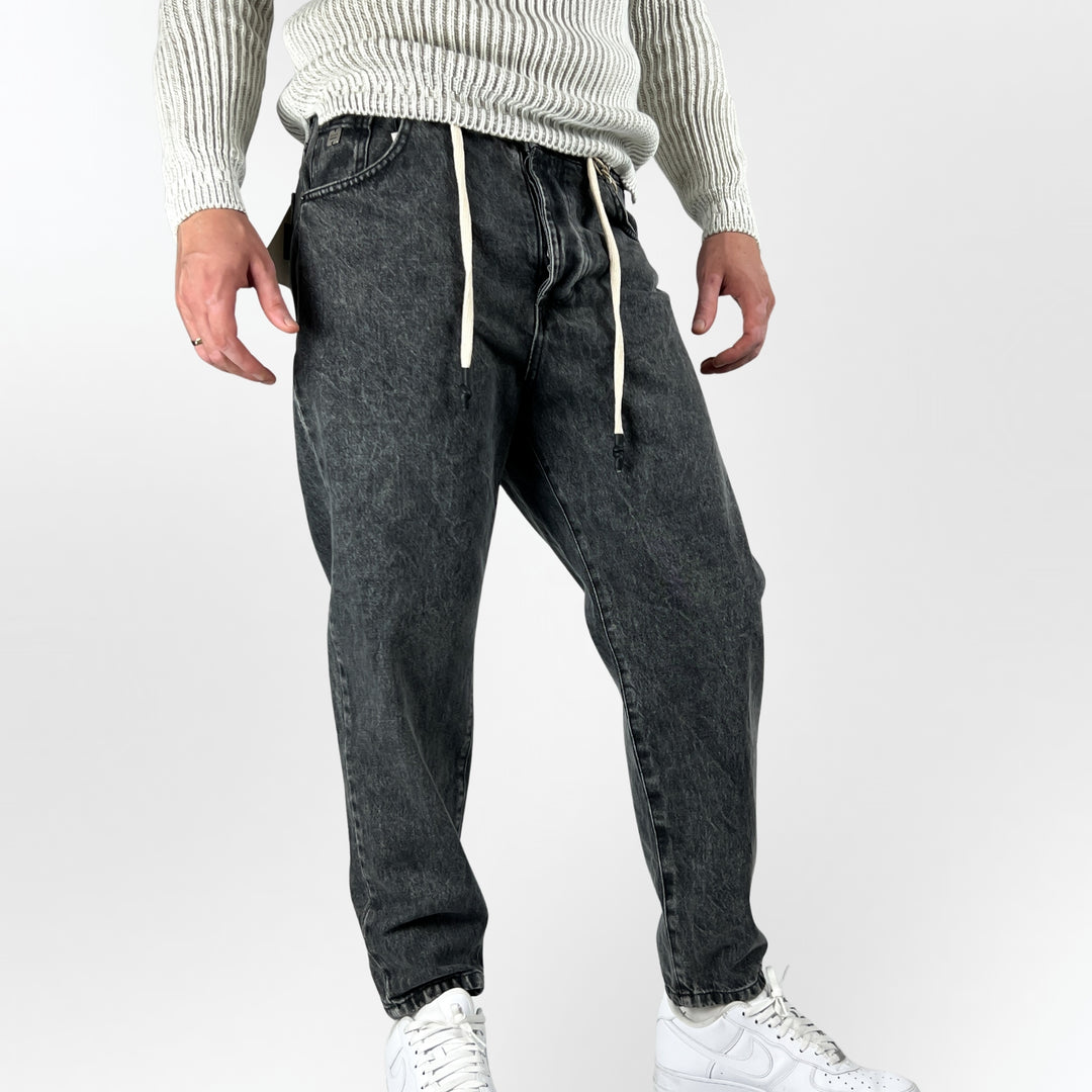 Black Drawstring Jeans