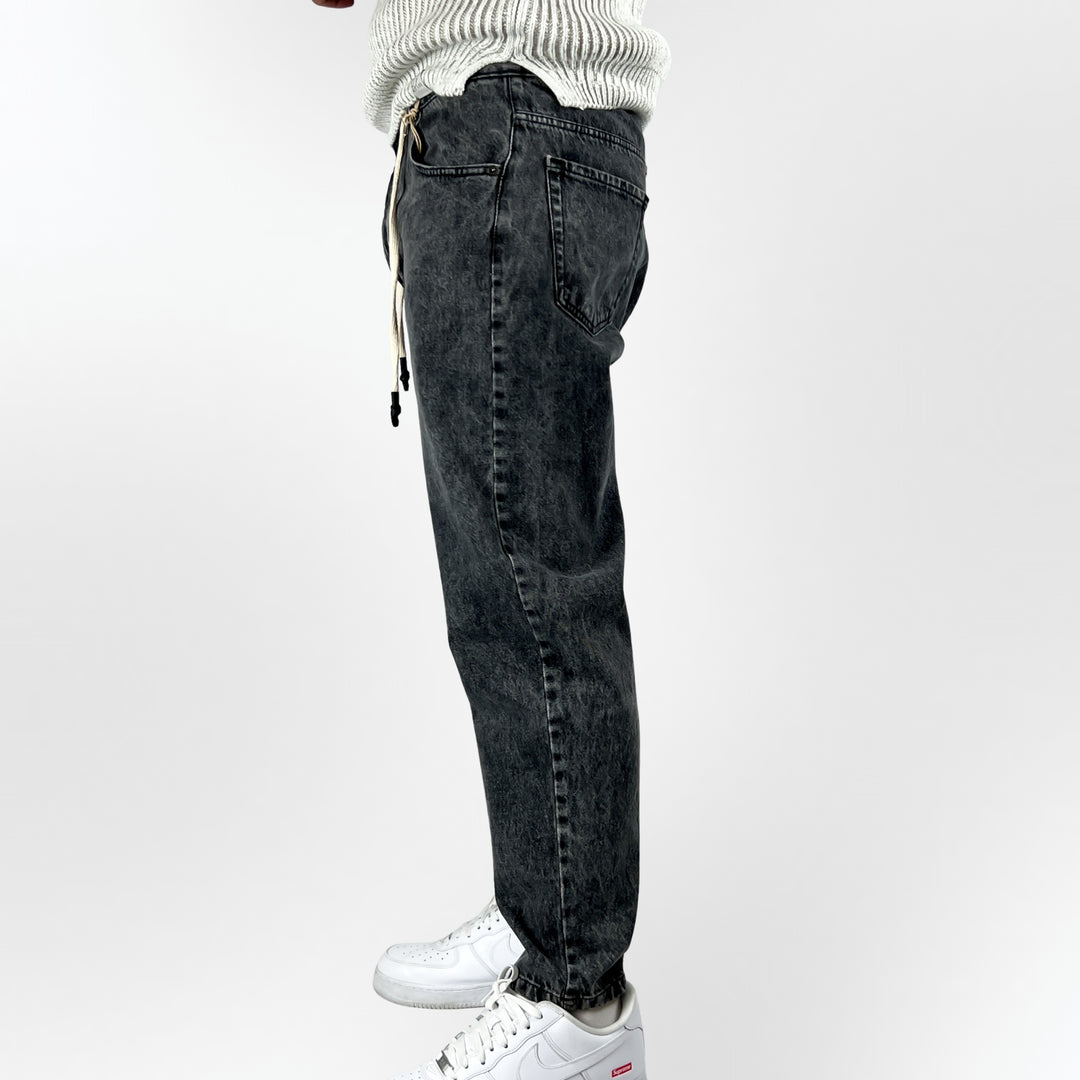 Black Drawstring Jeans