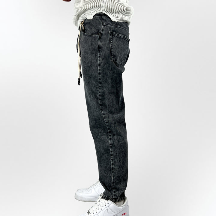 Black Drawstring Jeans