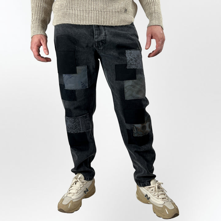 Black Patch Jeans
