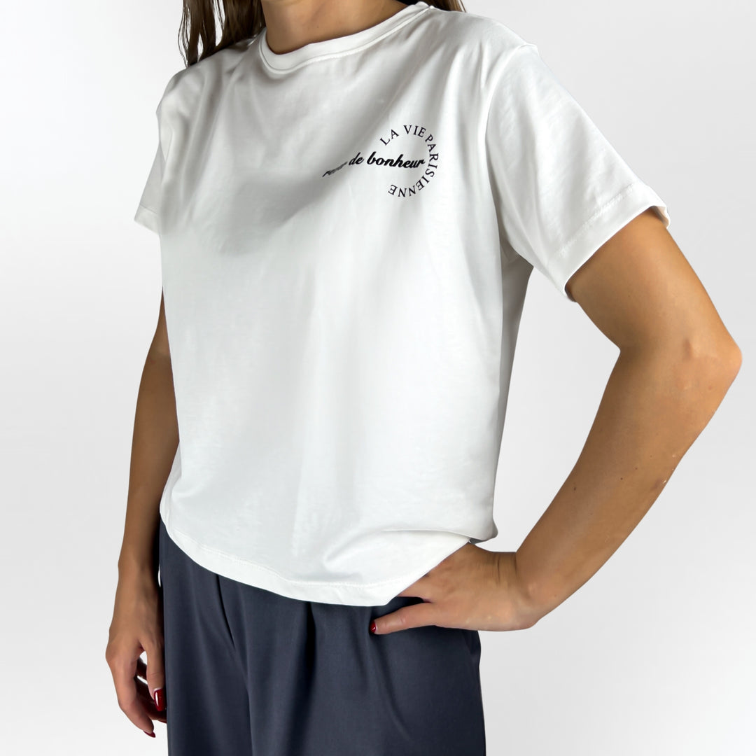 White Cropped T-Shirt