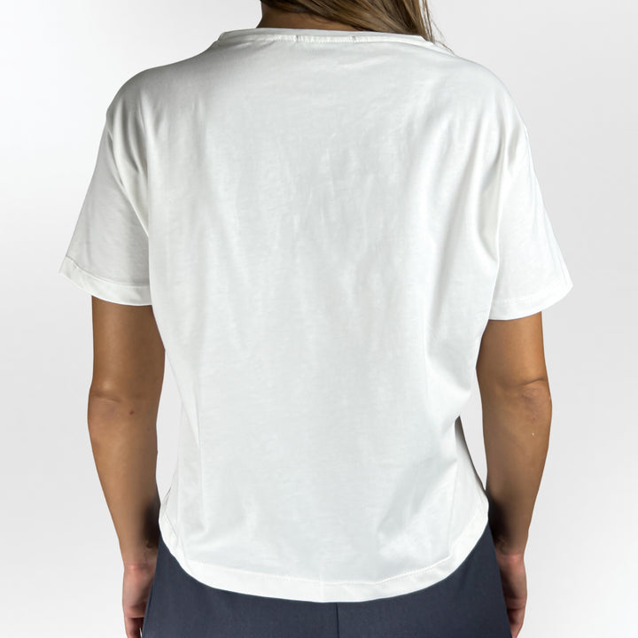 White Cropped T-Shirt