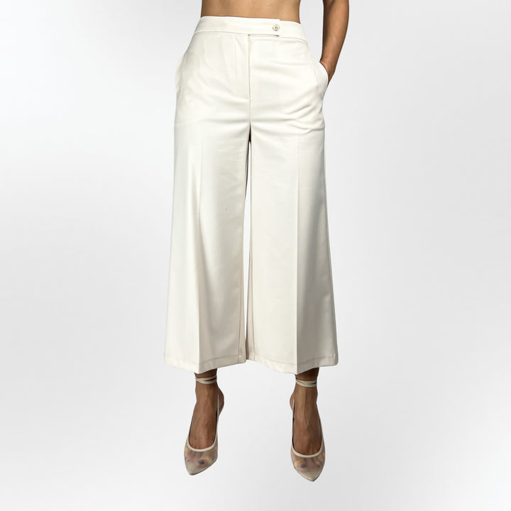 Cropped Wide-Leg Pants