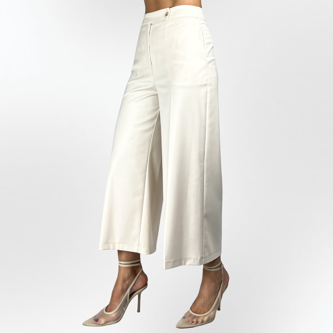 Cropped Wide-Leg Pants
