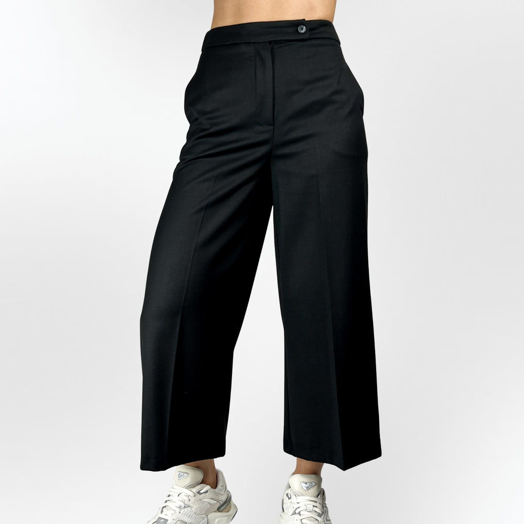 Cropped Wide-Leg Pants