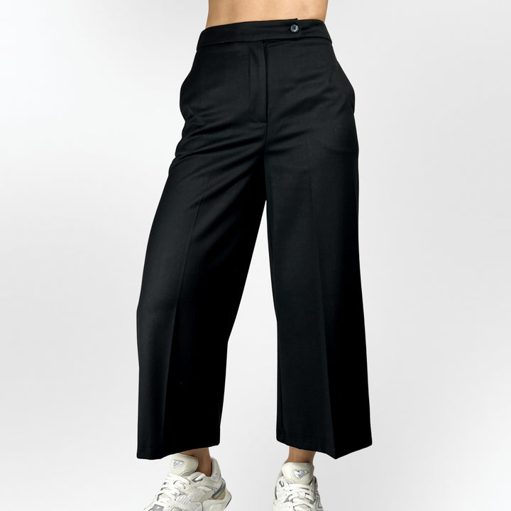 Cropped Wide-Leg Pants
