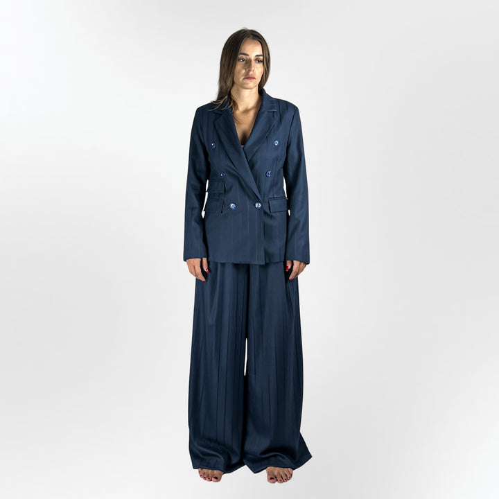 Blue Pinstripe Blazer