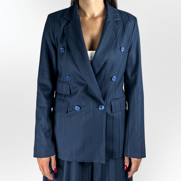 Blue Pinstripe Blazer