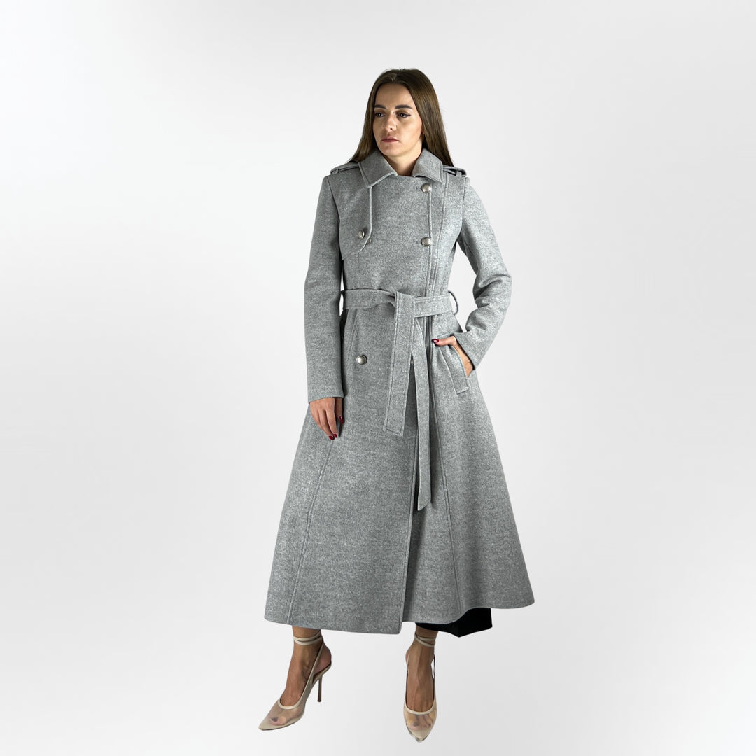 Long Belted Trench Coat