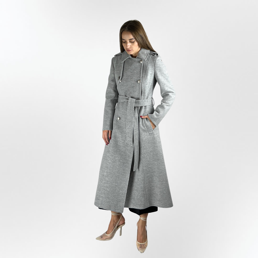 Long Belted Trench Coat