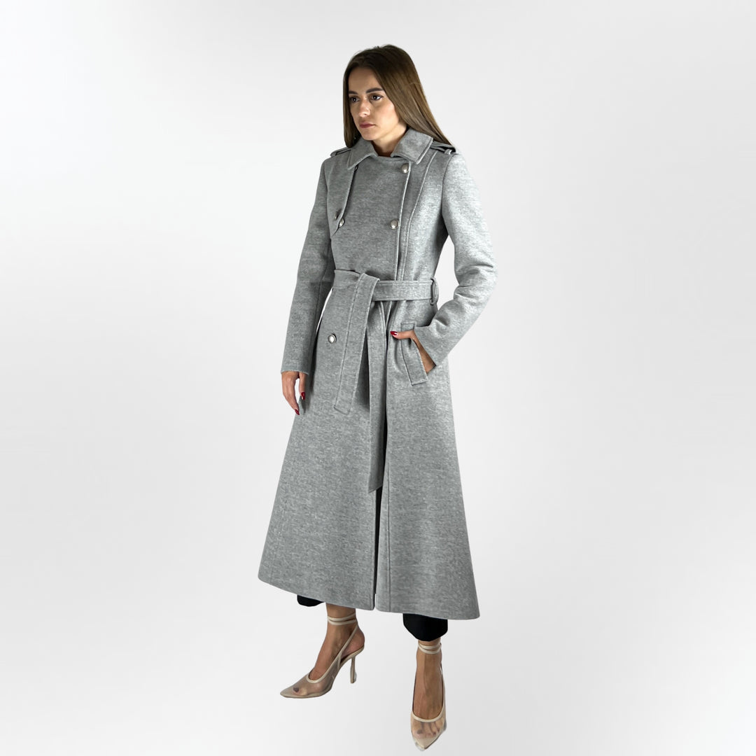 Long Belted Trench Coat