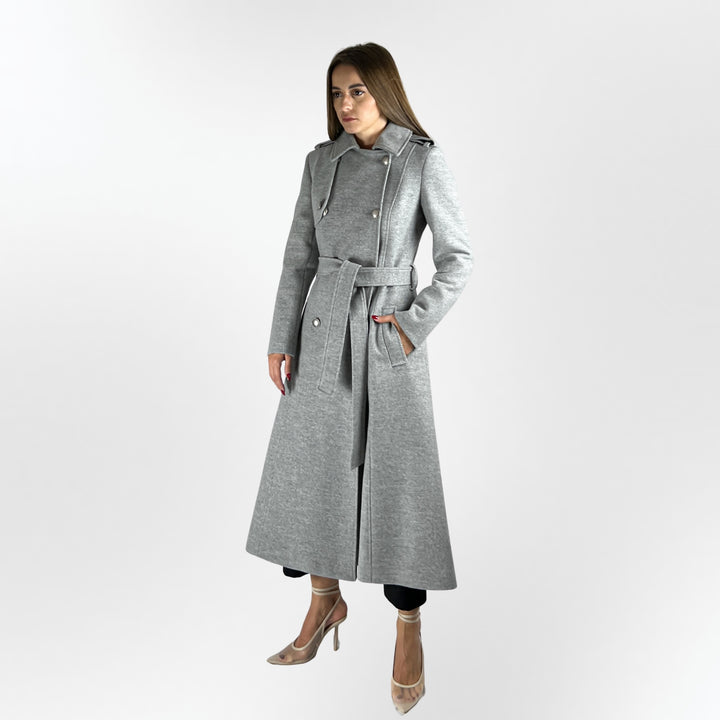 Long Belted Trench Coat