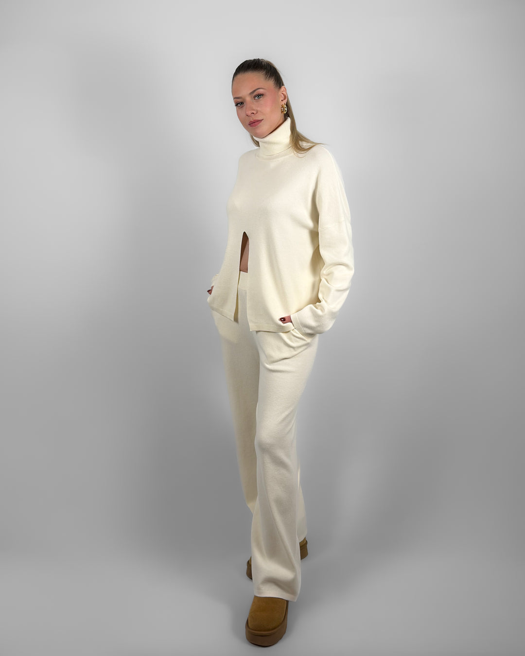 Knitted Turtleneck Set