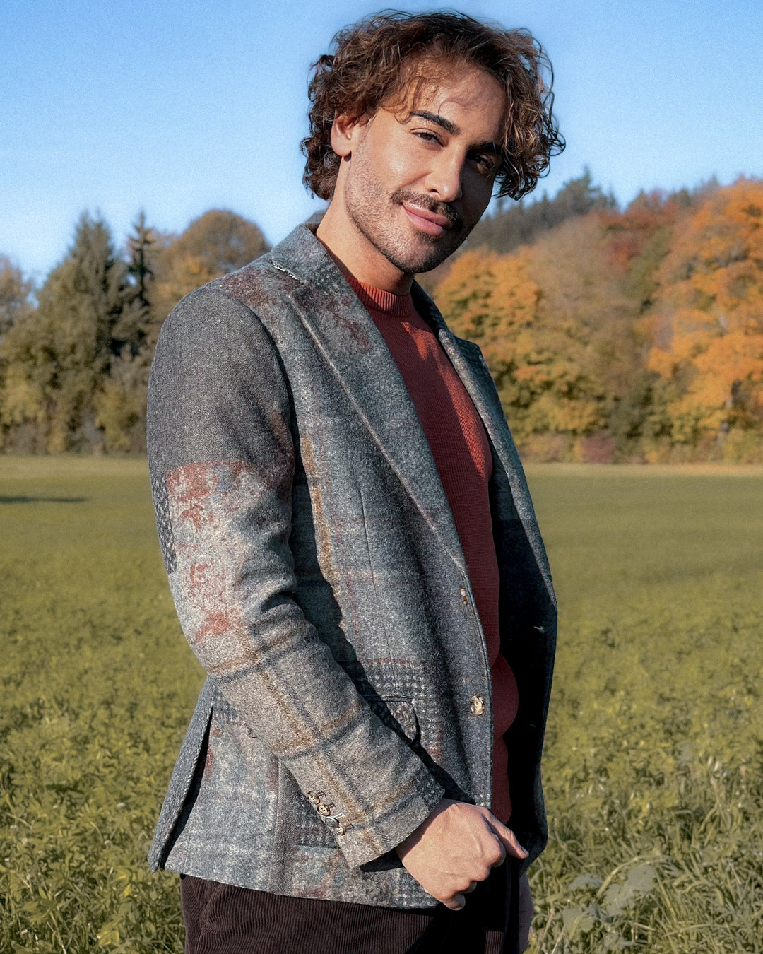 Patchwork Two Button Blazer