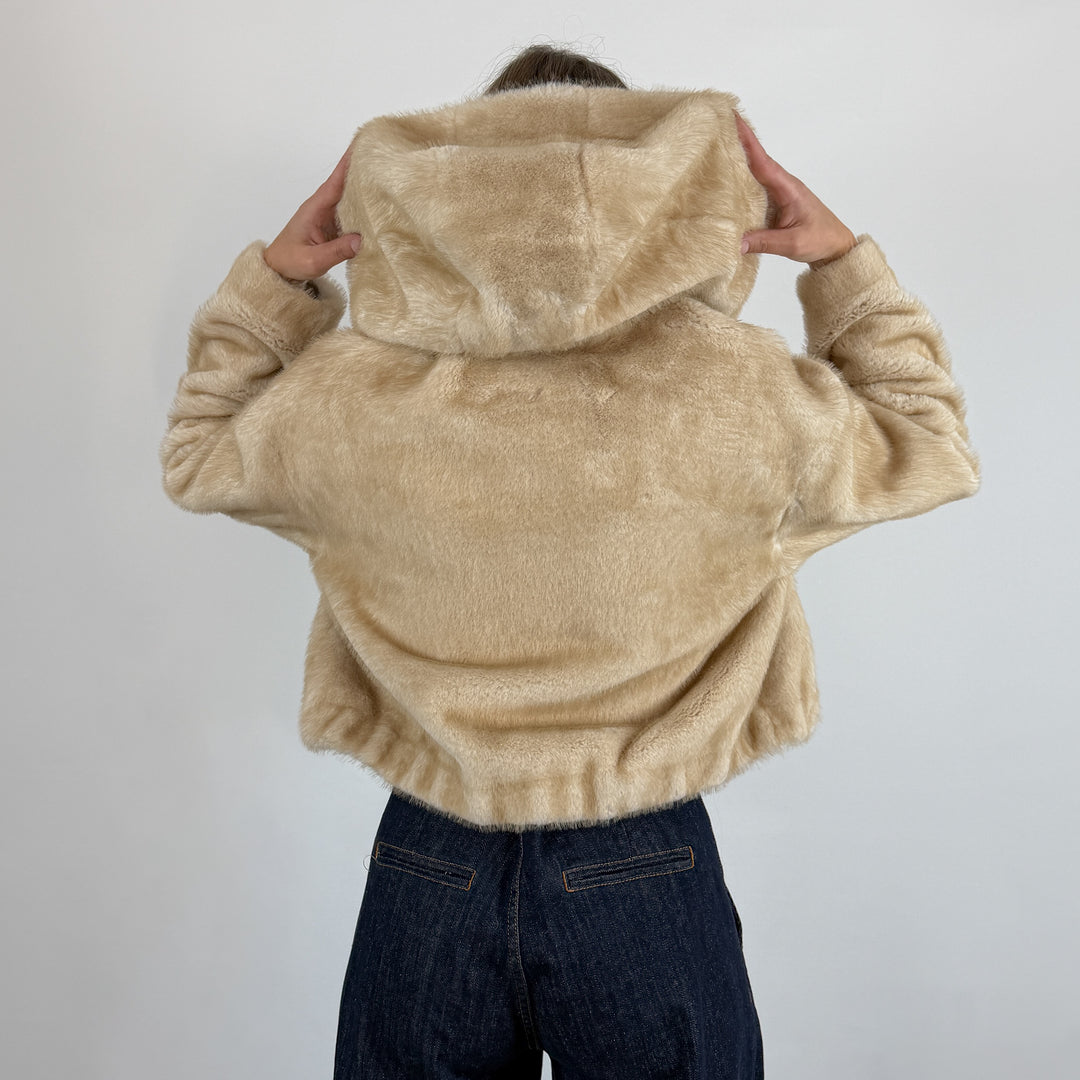 Eco Fur Jacket with Hood