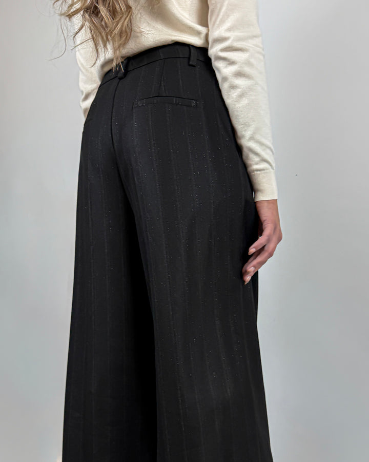Pleated Wide Leg Trousers