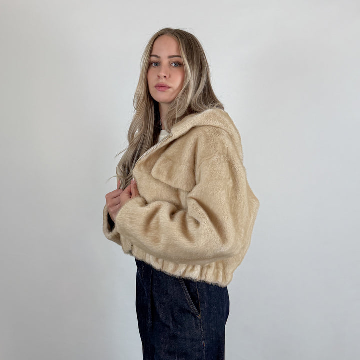 Eco Fur Jacket with Hood