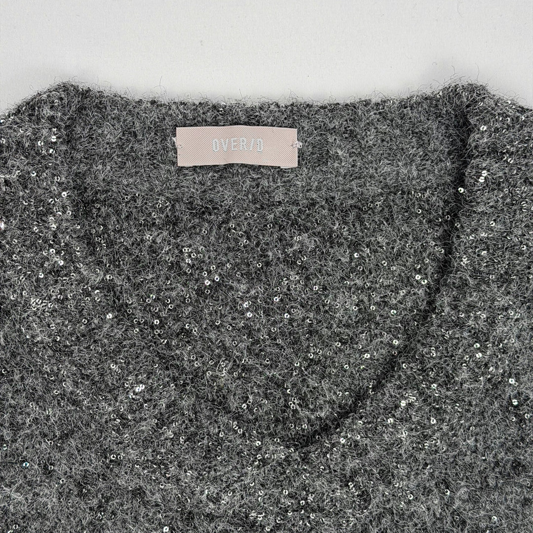 Wool Sweater with Micro Sequins