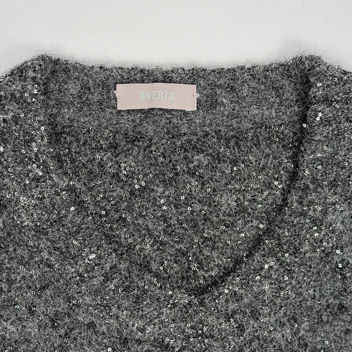 Wool Sweater with Micro Sequins