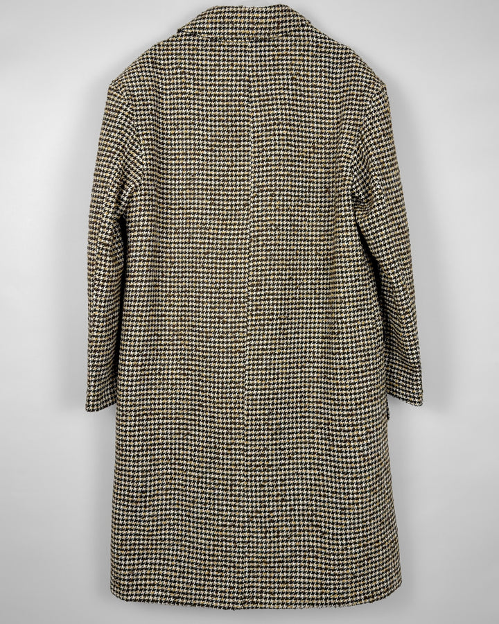 Double-Breasted Houndstooth Coat