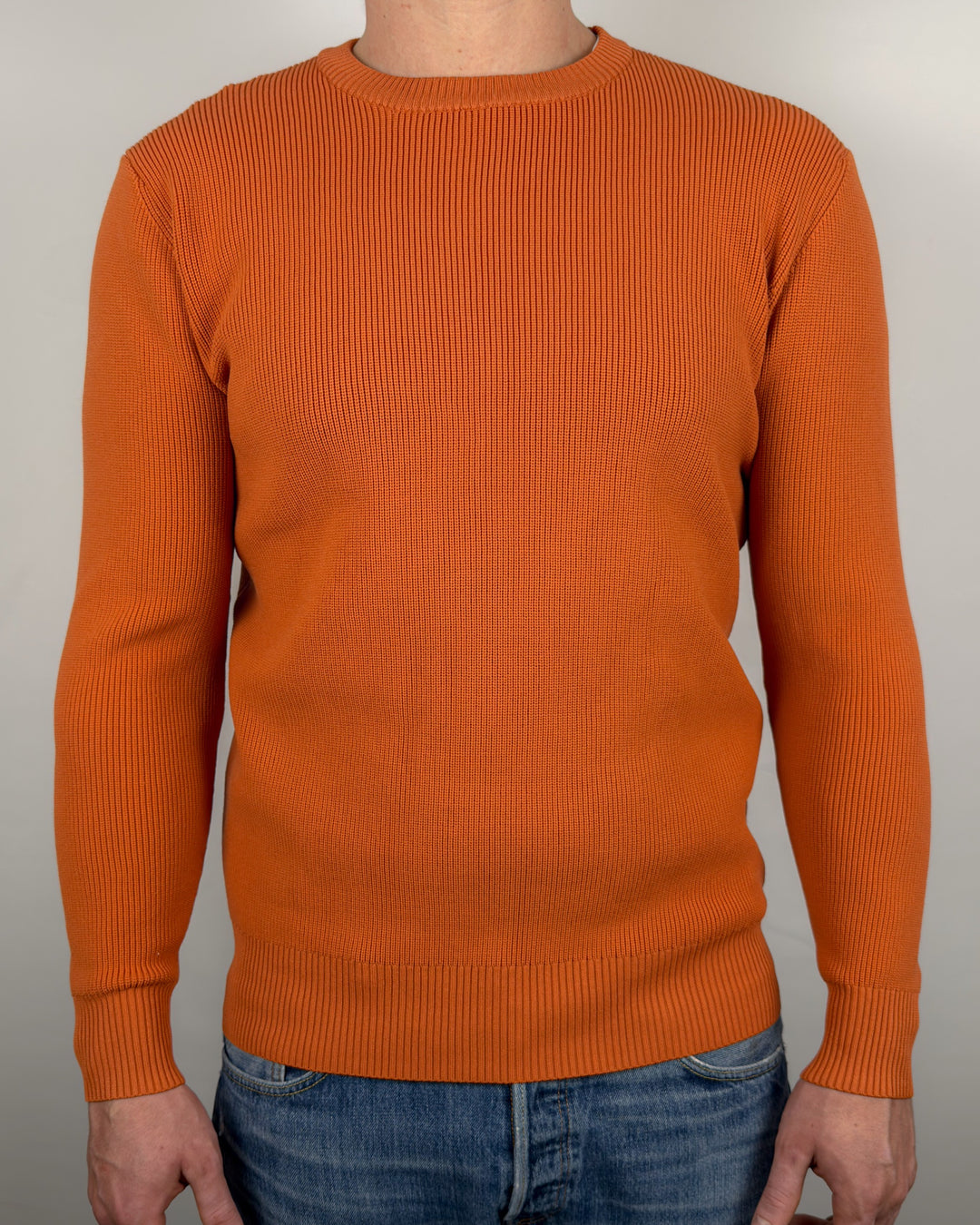Ribbed Crew Neck Sweater
