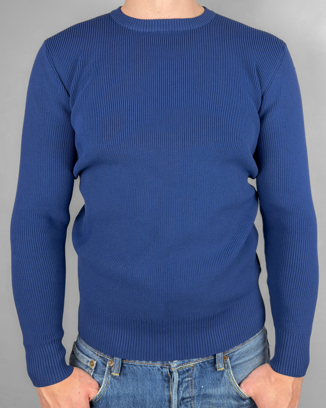 Ribbed Crew Neck Sweater