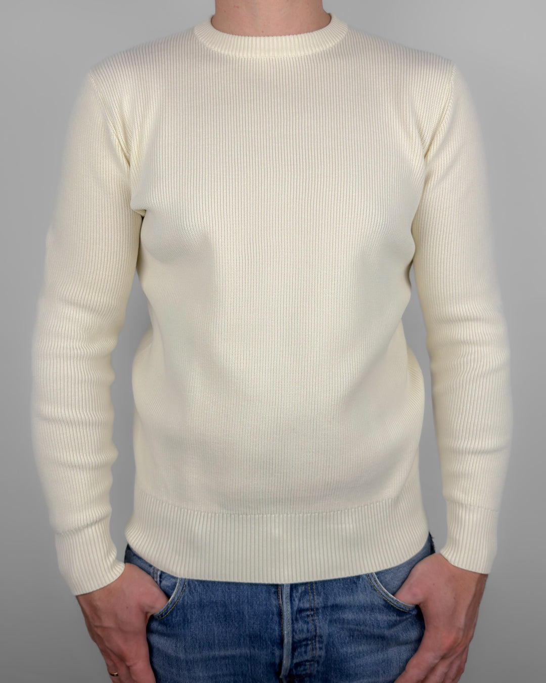 Ribbed Crew Neck Sweater