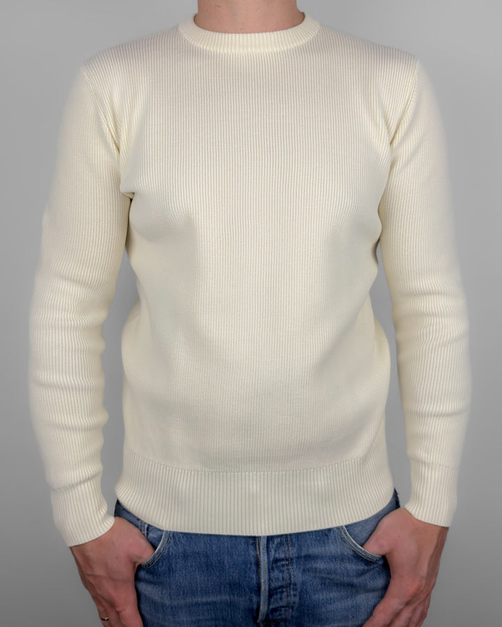 Ribbed Crew Neck Sweater