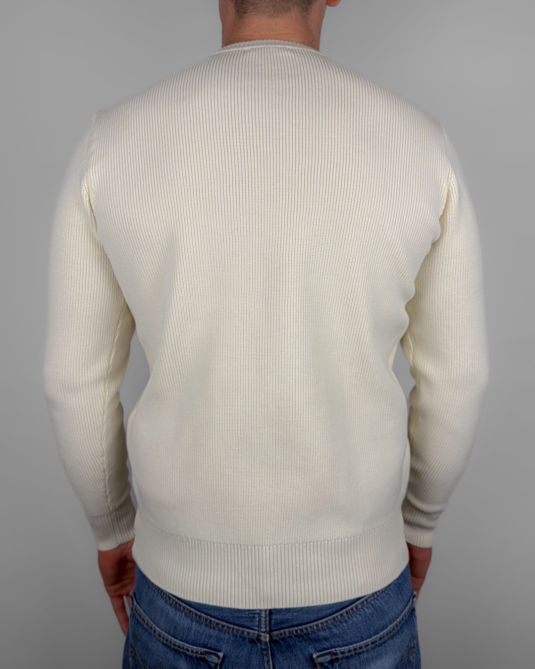 Ribbed Crew Neck Sweater