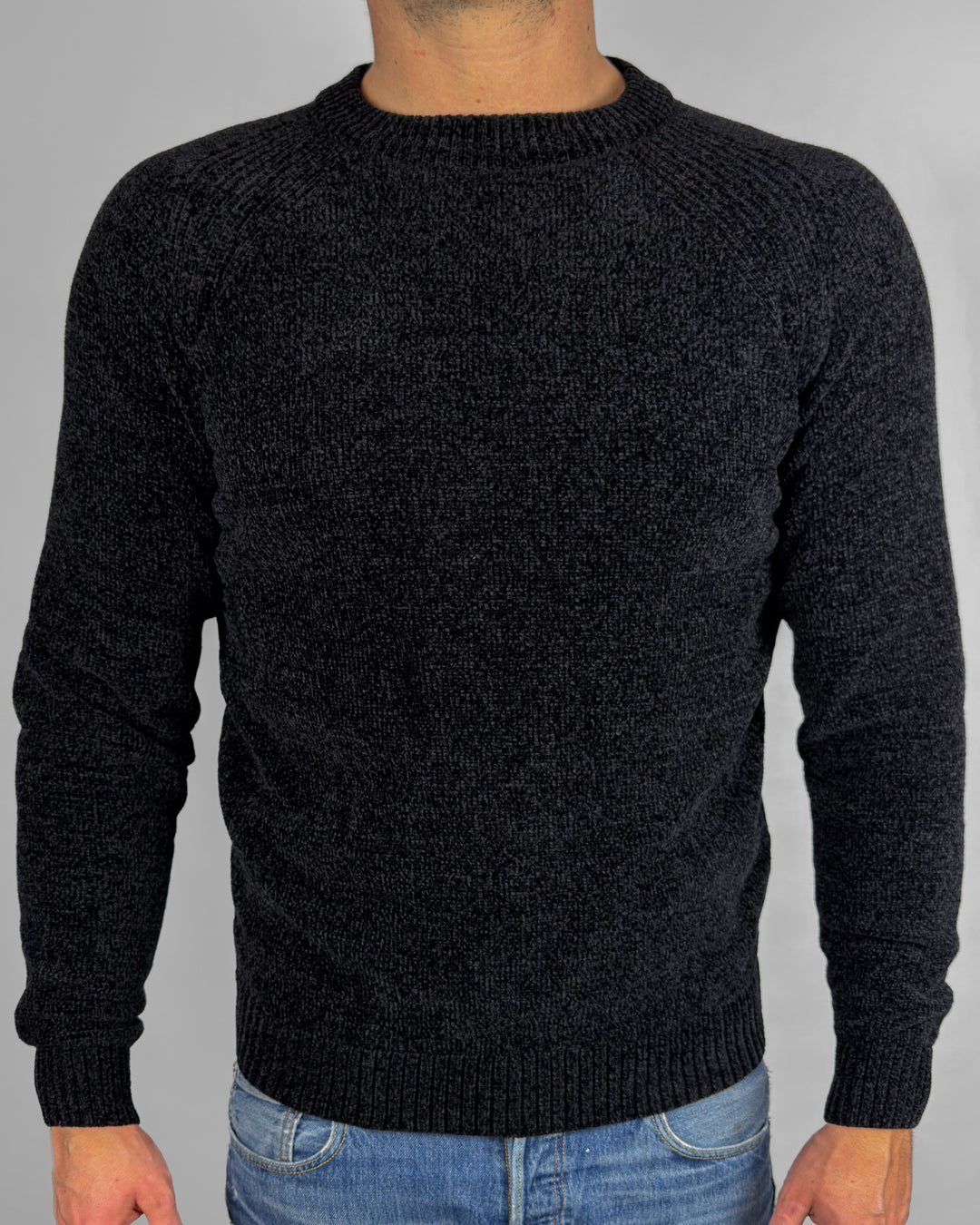 Chenille Crew Neck Sweater