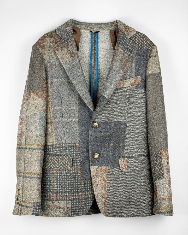 Patchwork Two Button Blazer