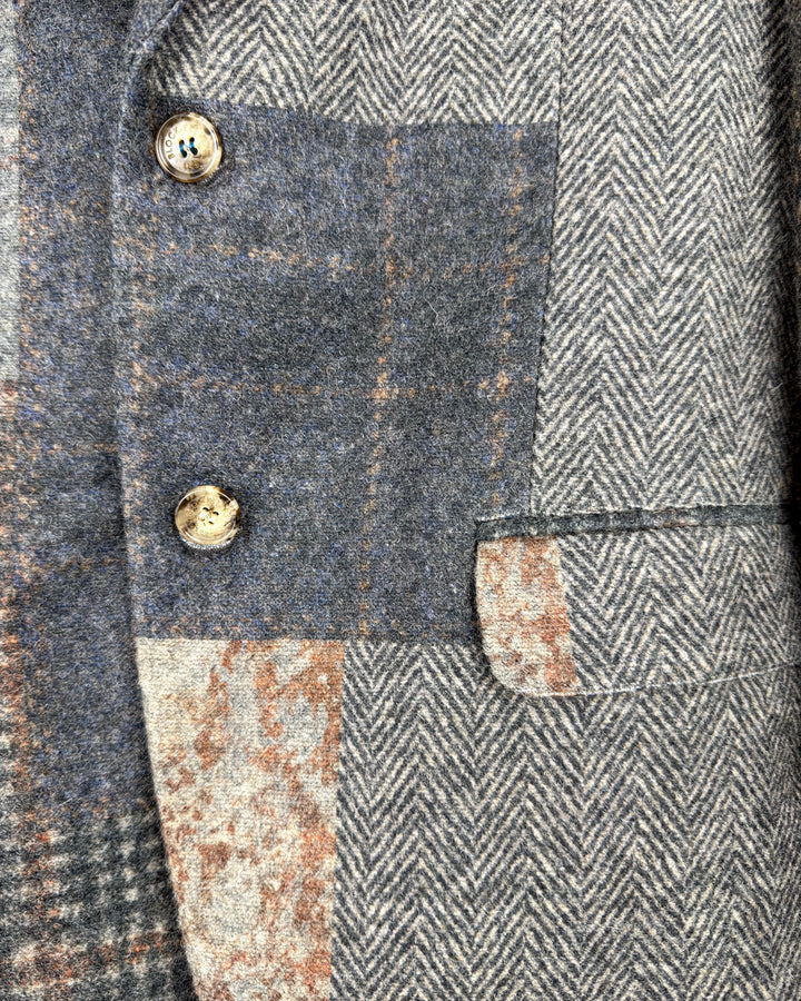 Patchwork Two Button Blazer